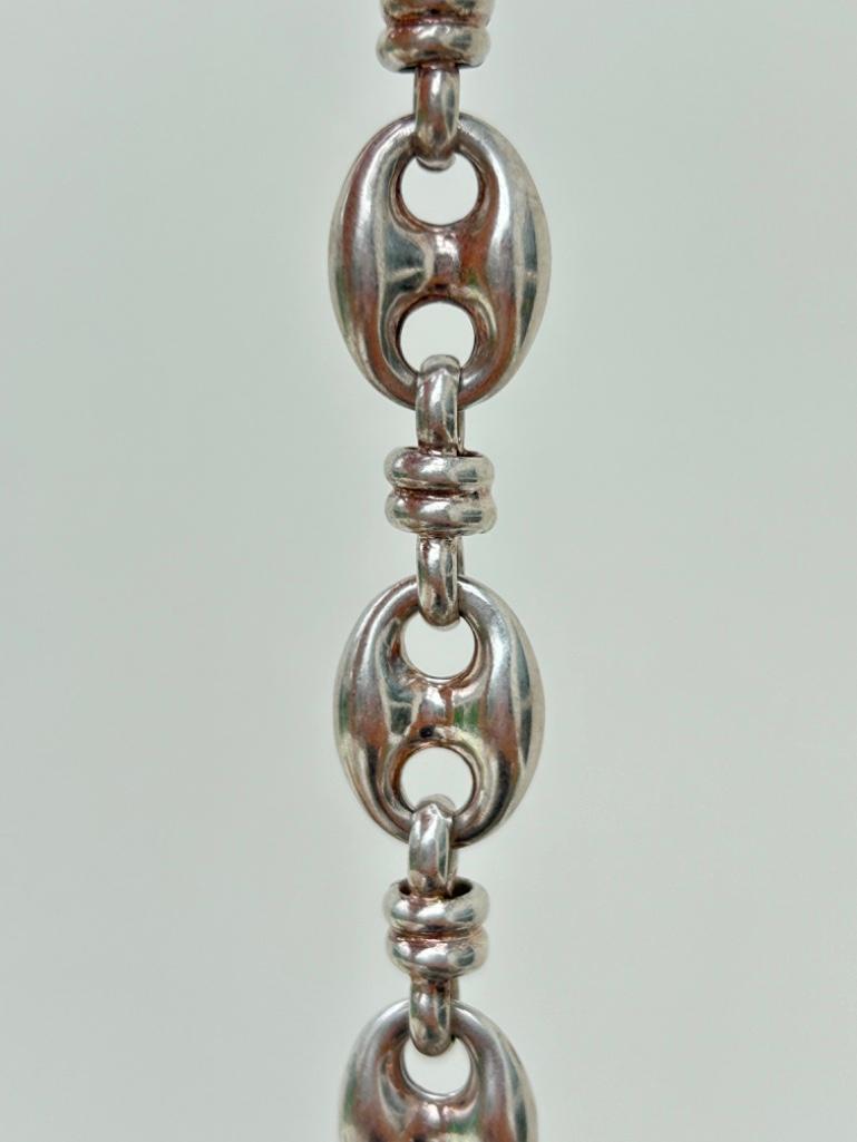 Chunky Sterling Silver Mariner Link Bracelet - Image 7 of 8