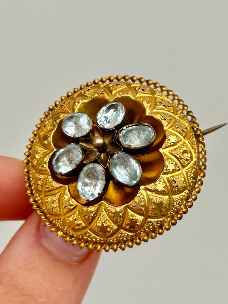 Antique 18ct Yellow Gold Memorial Brooch with Locket Back - Image 5 of 8