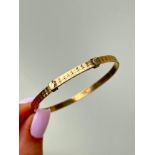 Rolled Gold Faceted Bangle Bracelet