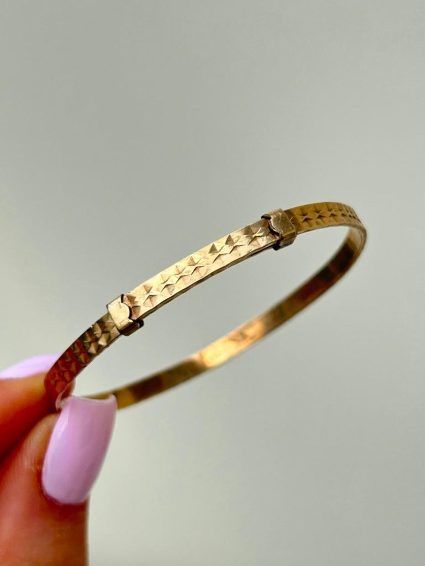 Rolled Gold Faceted Bangle Bracelet