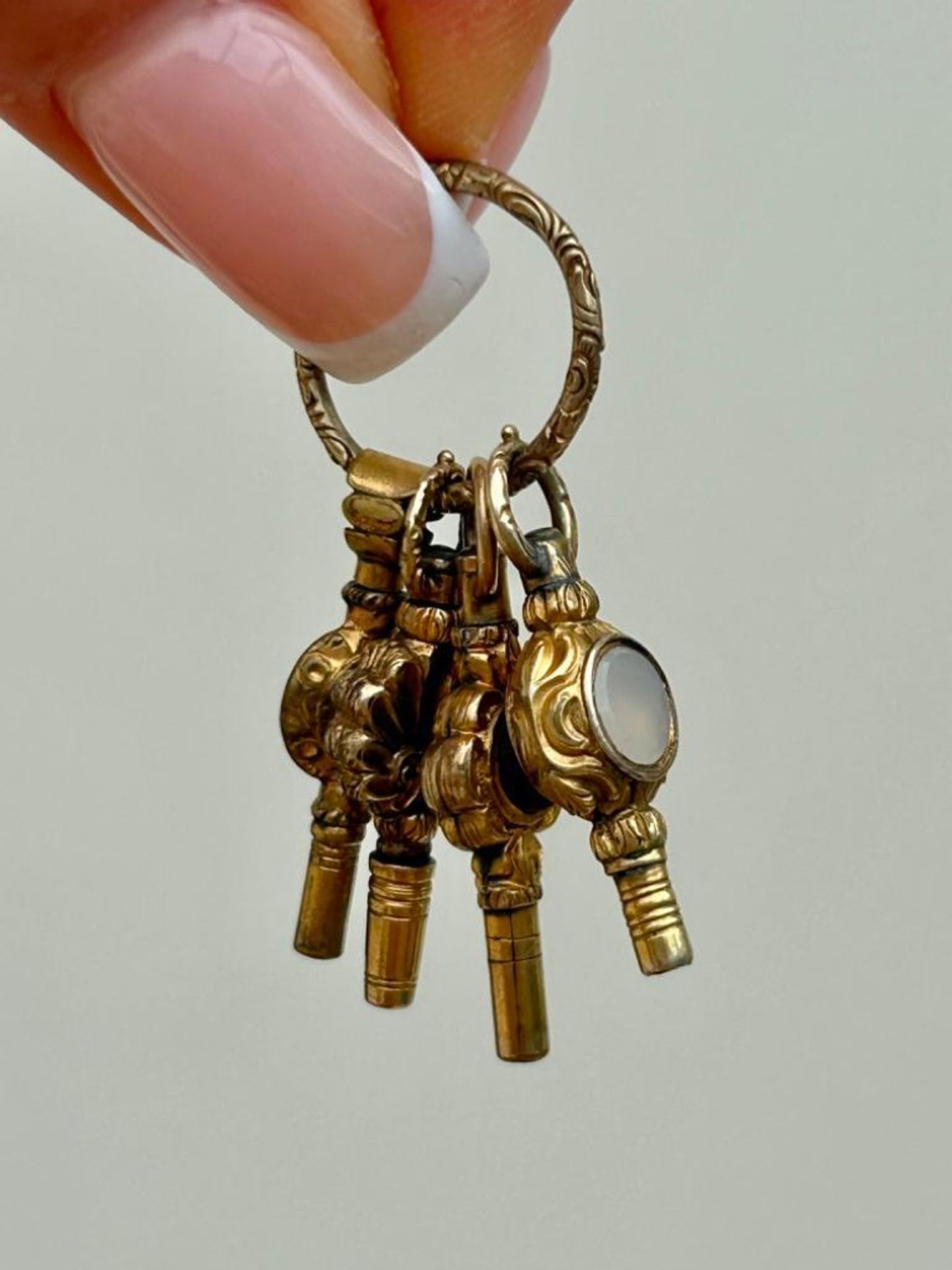 Antique Georgian Era Spilt Ring with 4 Keys - Image 4 of 4