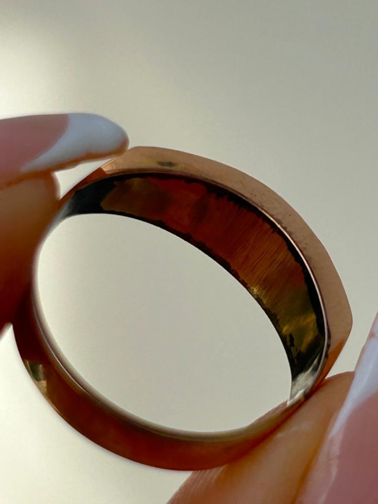 9ct Gold Garnet and Diamond Ring AF - Image 6 of 7