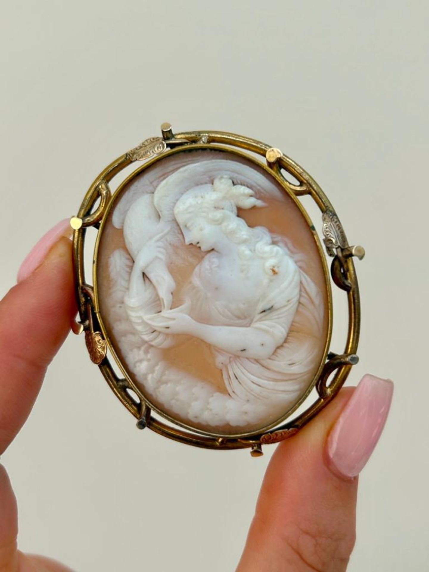 Antique Large Cameo Brooch