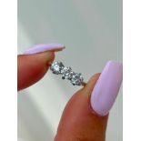 Platinum and Diamond 3 Stone Ring