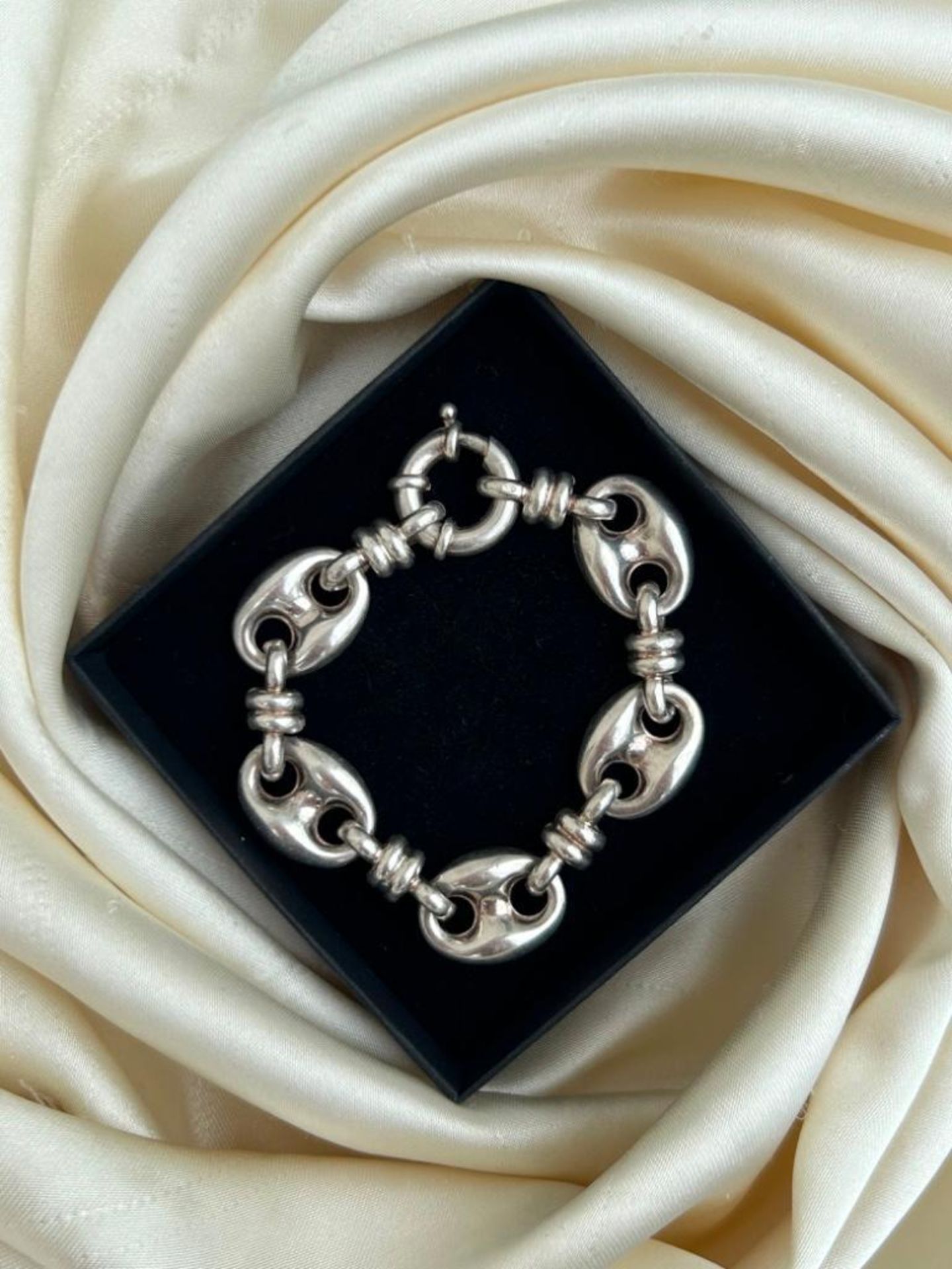 Chunky Sterling Silver Mariner Link Bracelet - Image 4 of 8