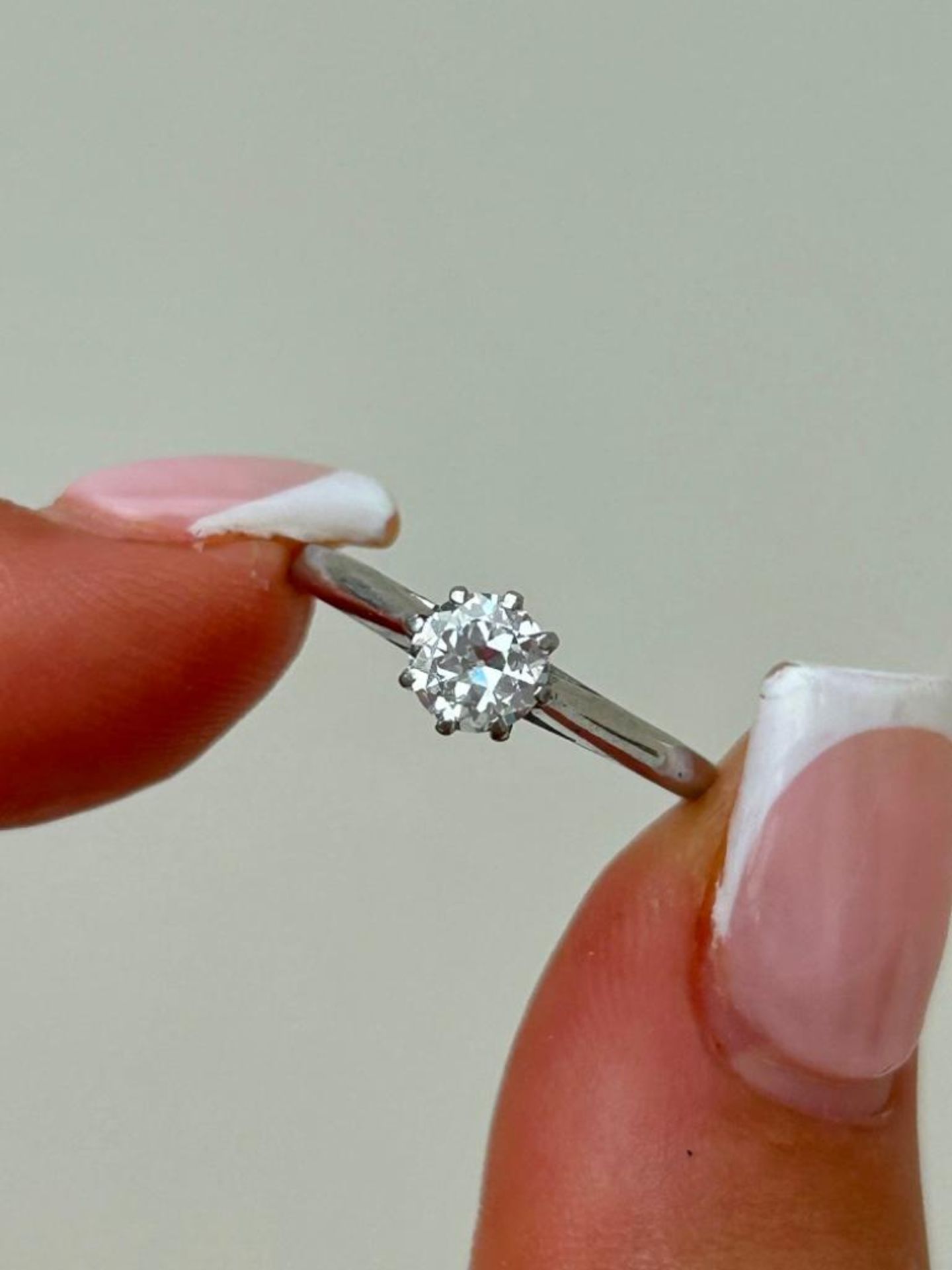 Bright .50pt Diamond Solitaire Ring in Platinum