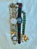 Mixed Lot of Antique and Vintage Jewellery INC Watches
