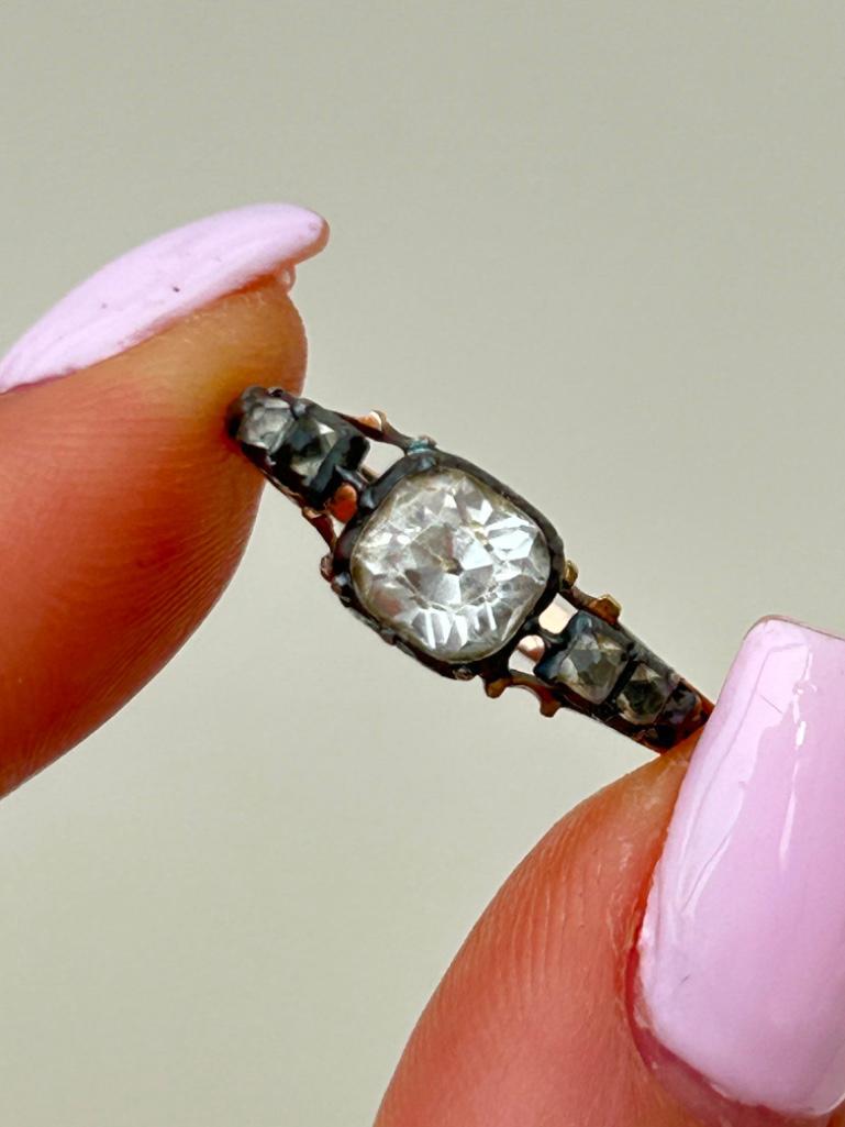 Georgian Era Gold Rock Crystal Ring - Image 7 of 7