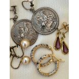 Mixed Lot 4 Pairs of Earrings