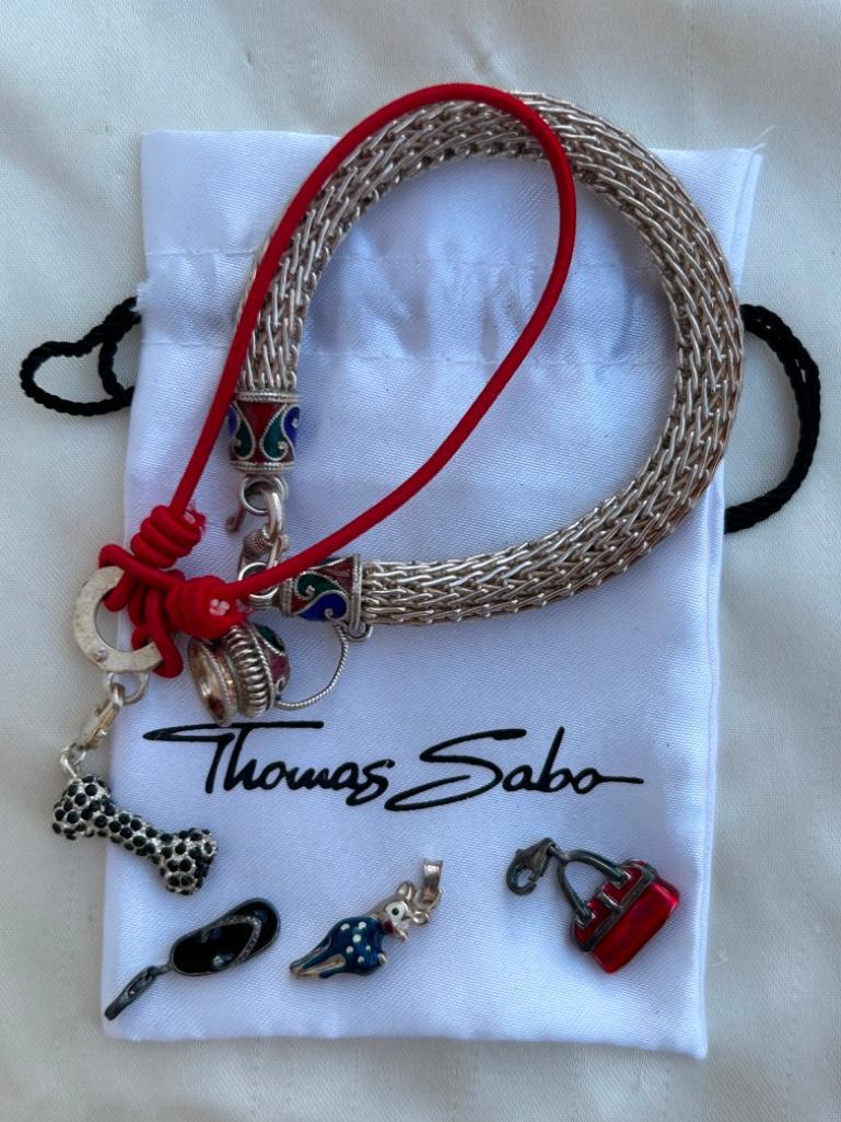 Mixed Lot of Thomas Sabo Jewellery Inc Bag and Bracelet Silver Enamel - Bild 3 aus 3