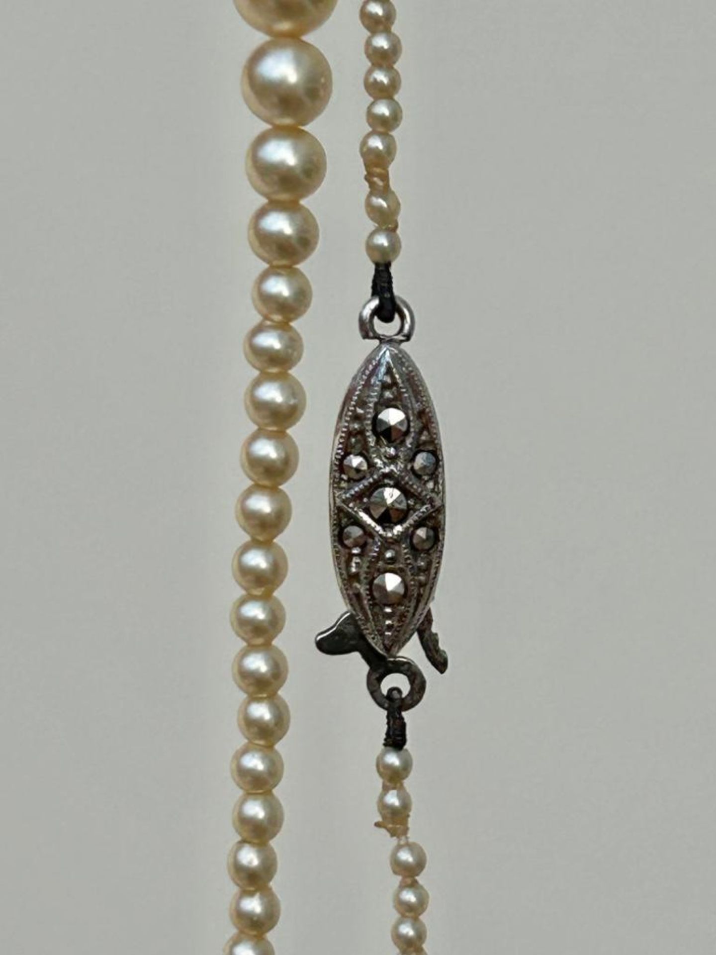 Antique Boxed Pearl Necklace AF - Image 4 of 5