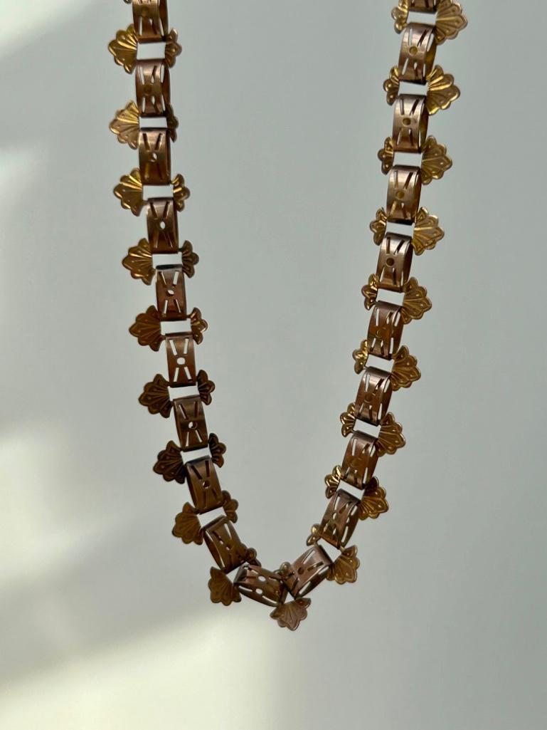 Victorian 9ct Gold Collar Necklace - Image 3 of 8