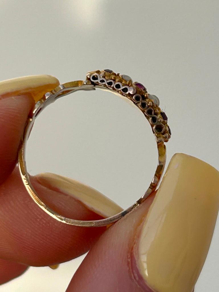 Antique 15ct Yellow Gold Gemset Ring - Image 5 of 9