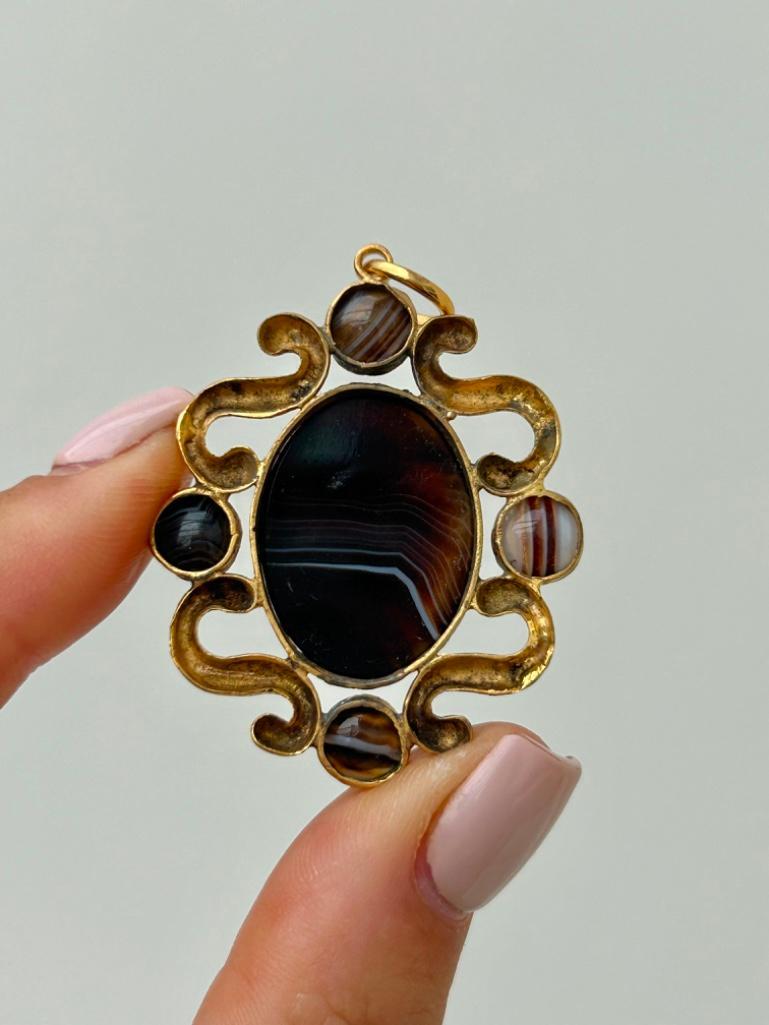 Antique Large Agate Pendant - Image 3 of 3