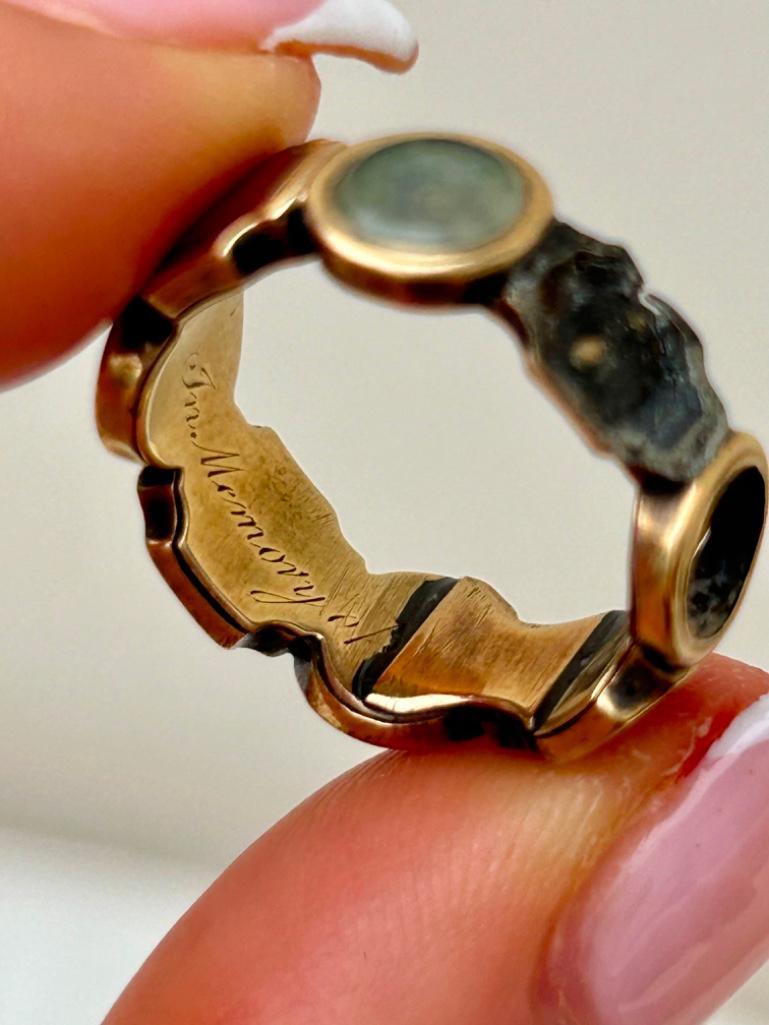 Georgian Era Multi-stone Full Hoop / Eternity Band Ring in Gold AF - Image 8 of 8