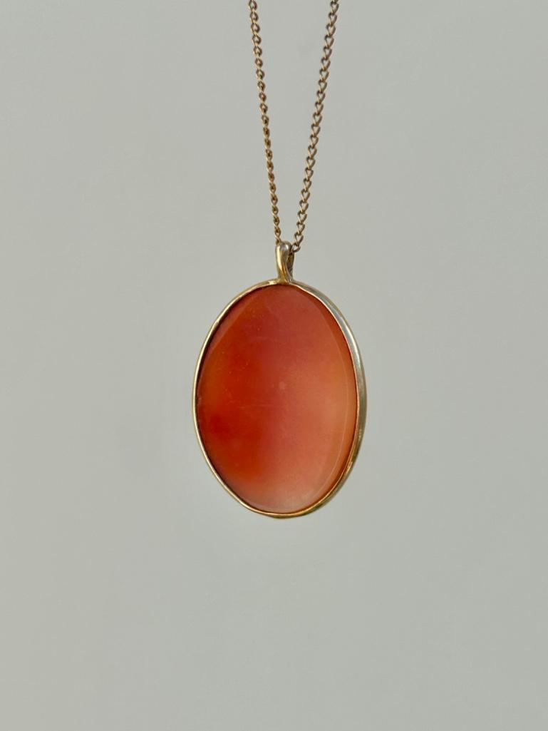 9ct Gold Cameo Pendant on 9ct Gold Chain - Image 3 of 4