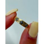 15ct Gold c.1850 Rose Cut Diamond Band Ring