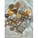 Large Antique & Vintage Mixed Lot of Jewellery Inc Paste Fleur De Lys