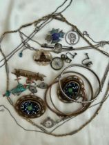 Large Mixed Lot of Jewellery INC Silver Watch Bangle