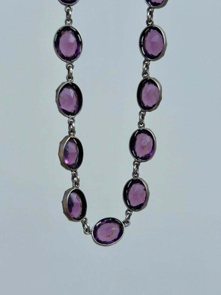 Antique Riviere Necklace and Earrings Set - Image 6 of 10