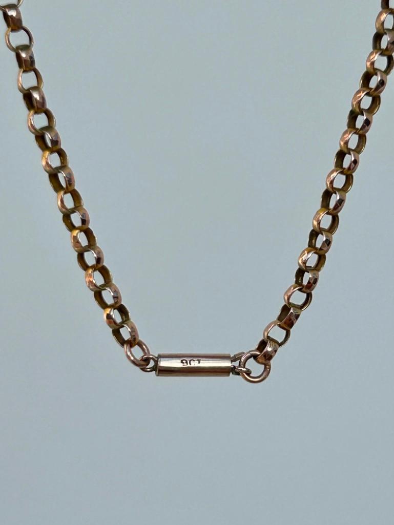 Antique 9ct Yellow Gold Chain with Barrel Clasp - Image 2 of 5