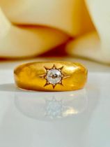 18ct Yellow Gold Diamond Star Ring