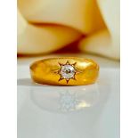 18ct Yellow Gold Diamond Star Ring