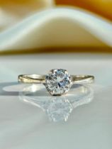 18ct White Gold 50pts Diamond Solitaire Ring