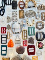 Antique & Vintage Buckles Large Mixed Jewellery Lot