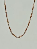 Antique 9ct Gold Twist Link Necklace Chain