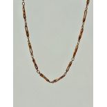 Antique 9ct Gold Twist Link Necklace Chain