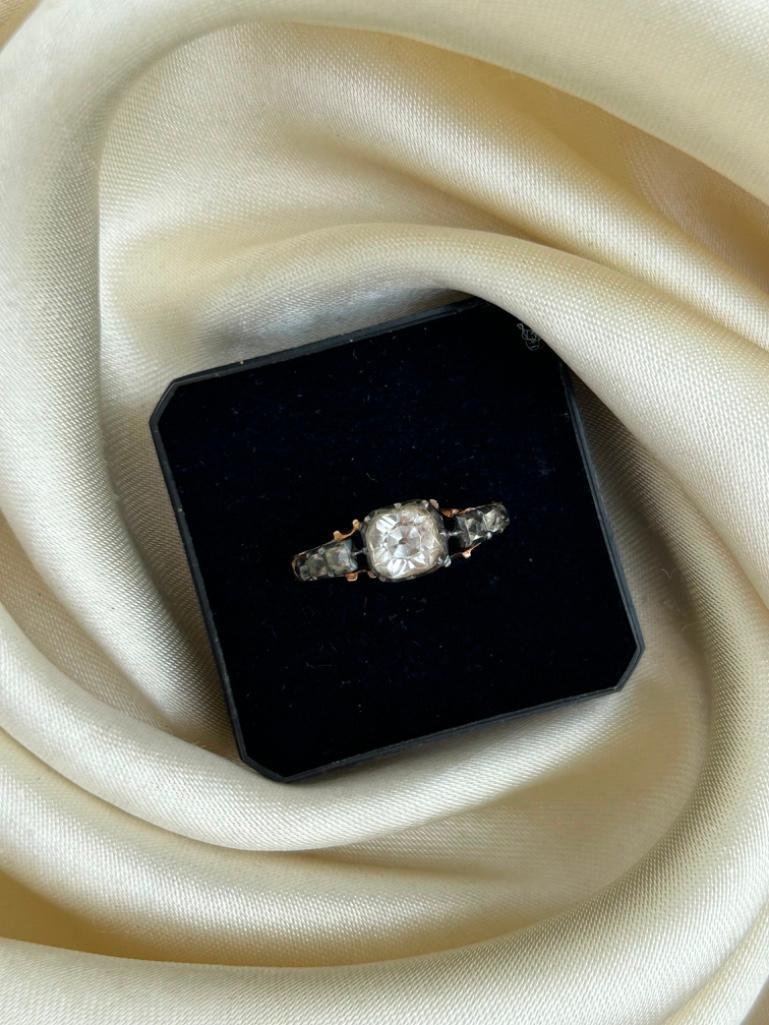 Georgian Era Gold Rock Crystal Ring - Image 5 of 7