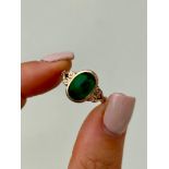 Georgian Era Chrysoprase Ring in Gold