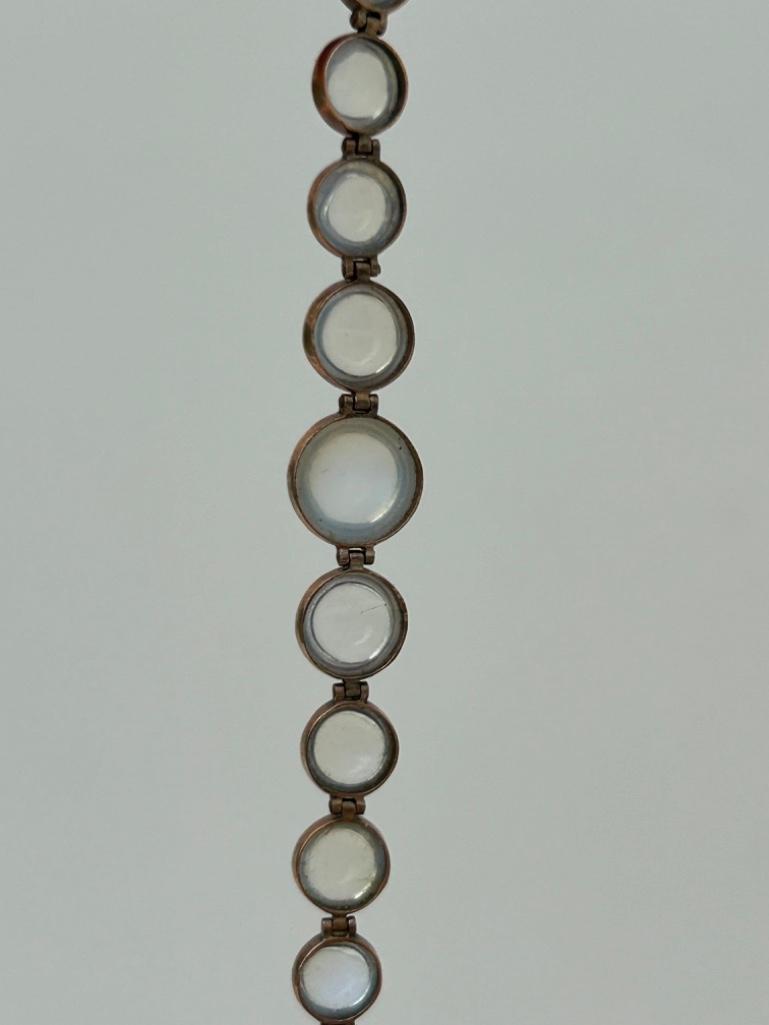 Wonderful Antique Moonstone Bracelet with Barrel Clasp - Image 6 of 10
