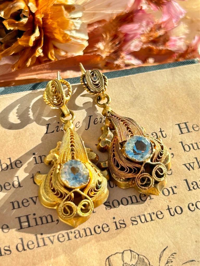 Wonderful Large Antique Drop Earrings - Image 5 of 7