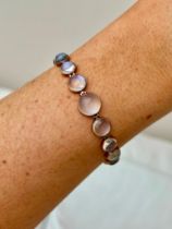 Wonderful Antique Moonstone Bracelet with Barrel Clasp