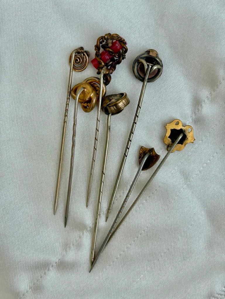 Mixed Lot 7 Antique Stick Pin Brooch - Image 3 of 3