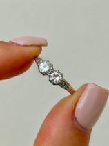 Antique Moi Et Toi Diamond Two Stone Ring in 18ct Yellow Gold