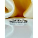 Wonderful White Sapphire Full Eternity Band Ring in White Gold