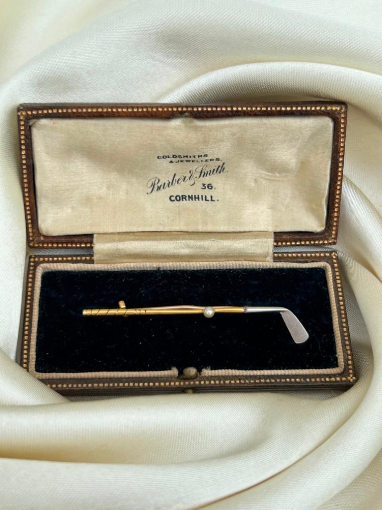 Wonderful Boxed Gold Golf Club Bar Brooch - Image 5 of 6