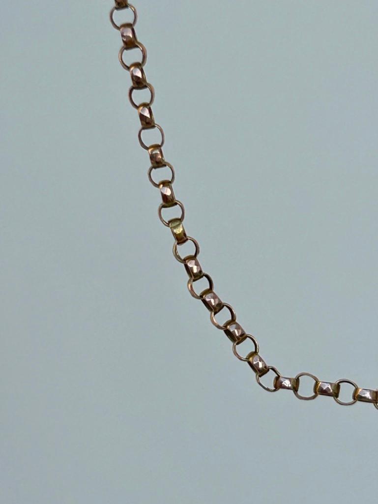 Antique 9ct Yellow Gold Chain with Barrel Clasp - Image 4 of 5