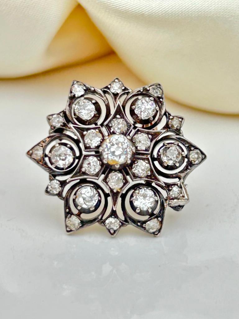 Wonderful Antique Diamond Flower / Starburst Pendant with Brooch Fittings - Image 2 of 8