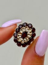 Large Garnet 9ct Dress Ring