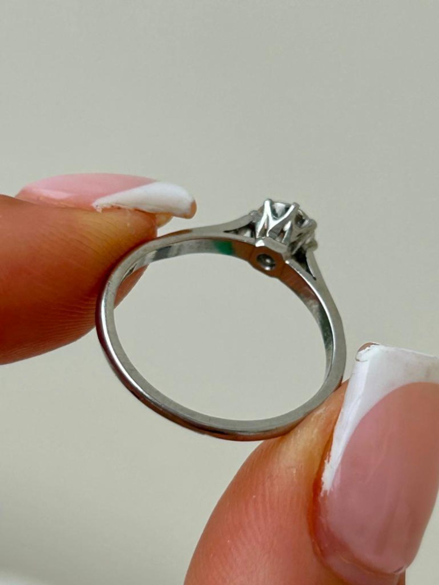 Bright .50pt Diamond Solitaire Ring in Platinum - Image 6 of 7