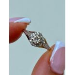 Sweet Vintage 9ct Gold Diamond Cluster Ring