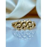 Chunky Antique Gold Keeper Ring