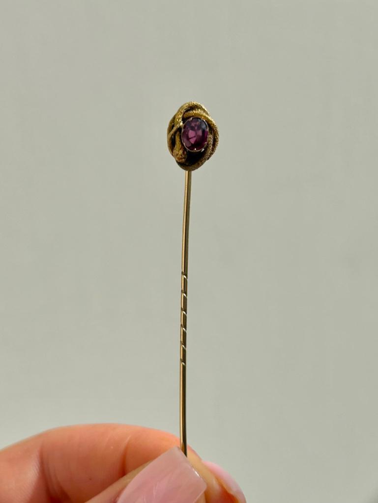 Antique Boxed Gold Stick Pin Brooch - Image 6 of 7