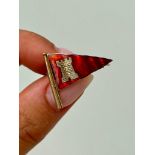 Collectors- 9ct Gold Enamel Flag Brooch - Benzie Cowes