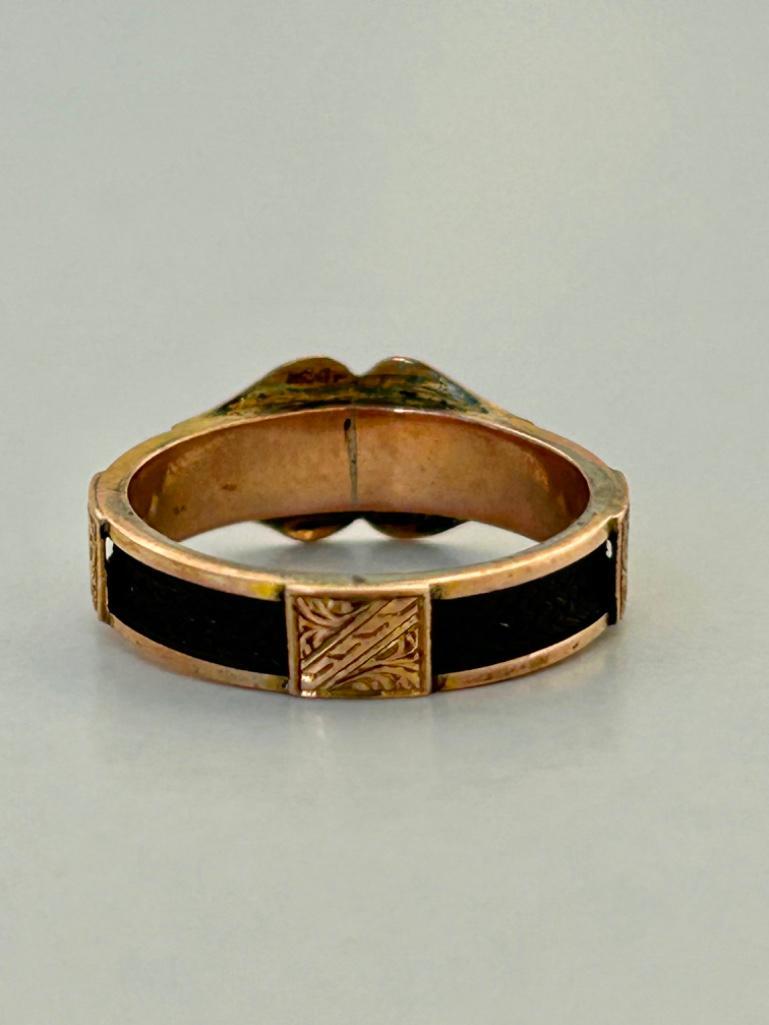 Antique Gold Mourning Band Ring - Bild 3 aus 6