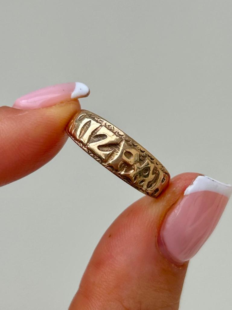 Gold MIZPAH Band Ring